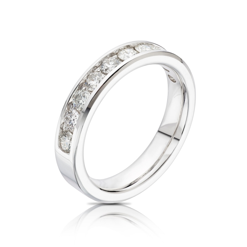 Main Image 2 of 14ct White Gold 0.75ct Diamond Channel Set Eternity Ring