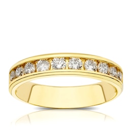 18ct Yellow Gold 0.75ct Diamond Channel Set Eternity Ring