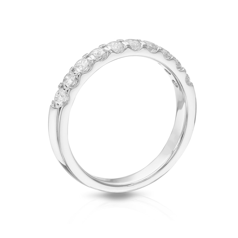 Main Image 3 of 18ct White Gold 0.50ct Diamond Claw Set Eternity Ring