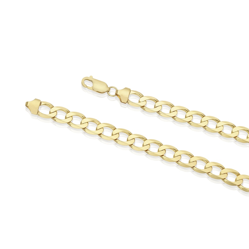 9ct Yellow Gold Men's 24'' Solid Curb Chain | Ernest Jones