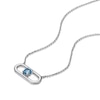 Thumbnail Image 1 of Silver Blue Topaz Oval Necklace