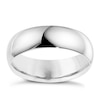 Thumbnail Image 0 of 14ct White Gold Extra Heavyweight D Shape Wedding Ring 6mm