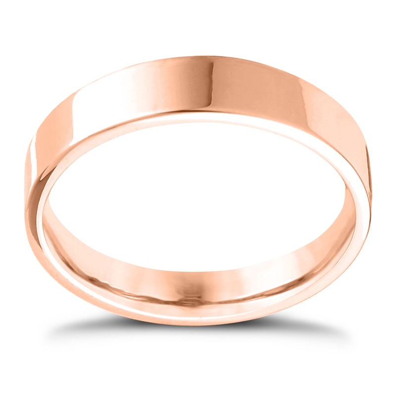 14ct Rose Gold Extra Heavyweight Flat Court Ring 7mm