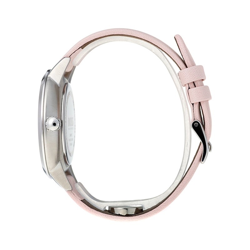 BOSS Symphony Ladies' Pink Leather Strap Watch