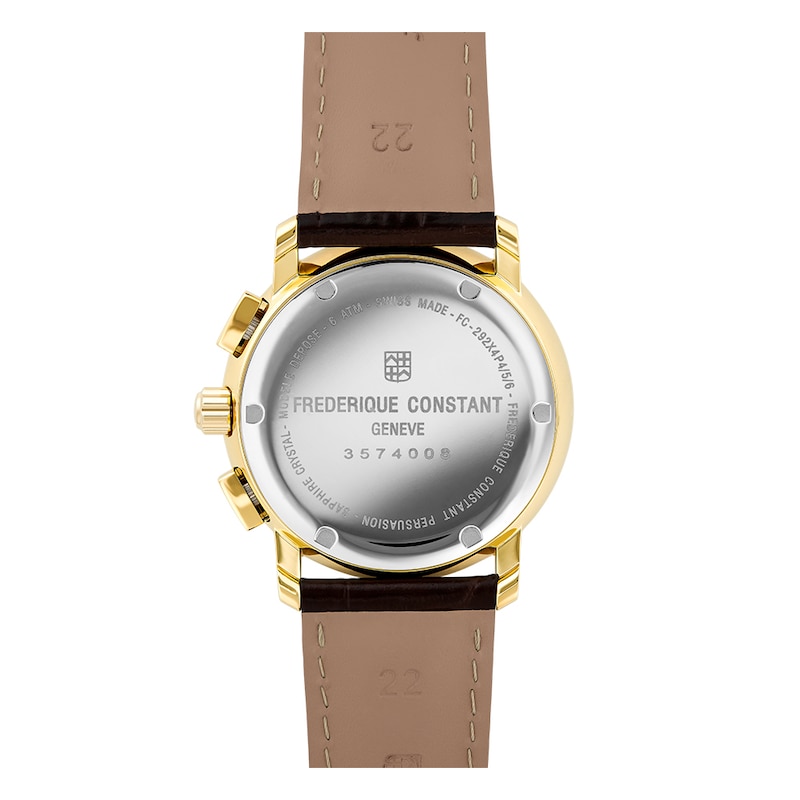 Main Image 3 of Frederique Constant Classics Men's Gold Plated Strap Watch