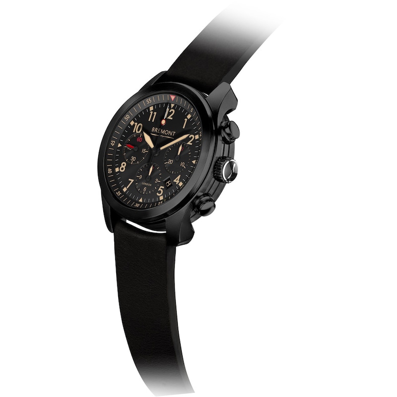 Bremont ALT1-P2-JET Men's Black Leather Strap Watch
