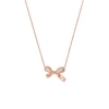 Thumbnail Image 0 of Emporio Armani Rose Gold Plated Silver CZ Bow Necklace