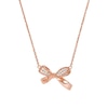 Thumbnail Image 1 of Emporio Armani Rose Gold Plated Silver CZ Bow Necklace