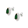 Thumbnail Image 1 of CARAT* LONDON Eleanor Silver Green Stone Stud Earrings