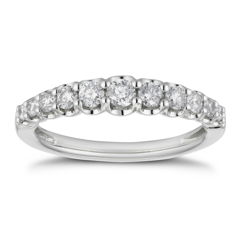 Platinum 0.50ct Diamond Gradient Eternity Ring | Ernest Jones
