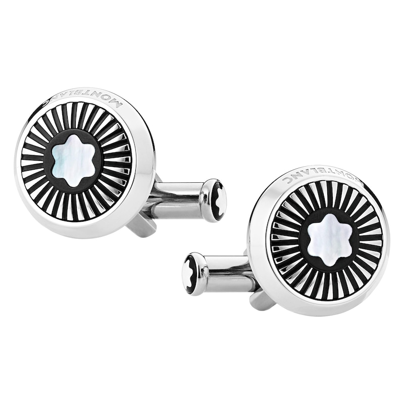 Main Image 1 of Montblanc Star Mother Of Pearl Stainless Steel Cufflinks