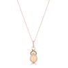 Thumbnail Image 1 of 14ct Rose Gold 0.29ct Chocolate Diamond & Opal Pendant