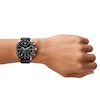 Thumbnail Image 4 of Emporio Armani Men's Black Chrono Dial Black Leather Strap Watch