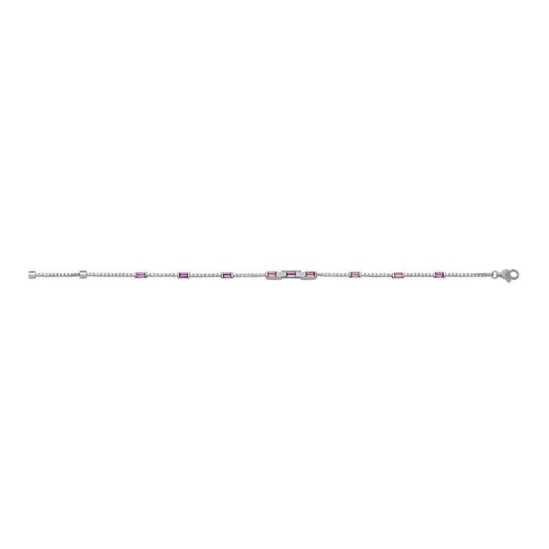 Gucci Link to Love 18ct White Gold 7 Inch & Rubellite Bracelet