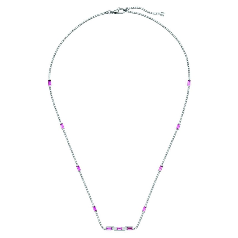 Main Image 1 of Gucci Link to Love 18ct White Gold & Rubellite Necklace