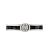 Thumbnail Image 1 of Gucci Interlocking Sterling Silver & Black Enamel Slim Ring Size P