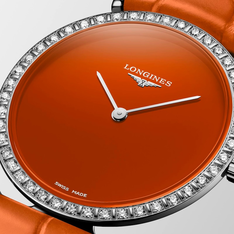 Longines La Grande Classique Ladies' Orange Leather Watch