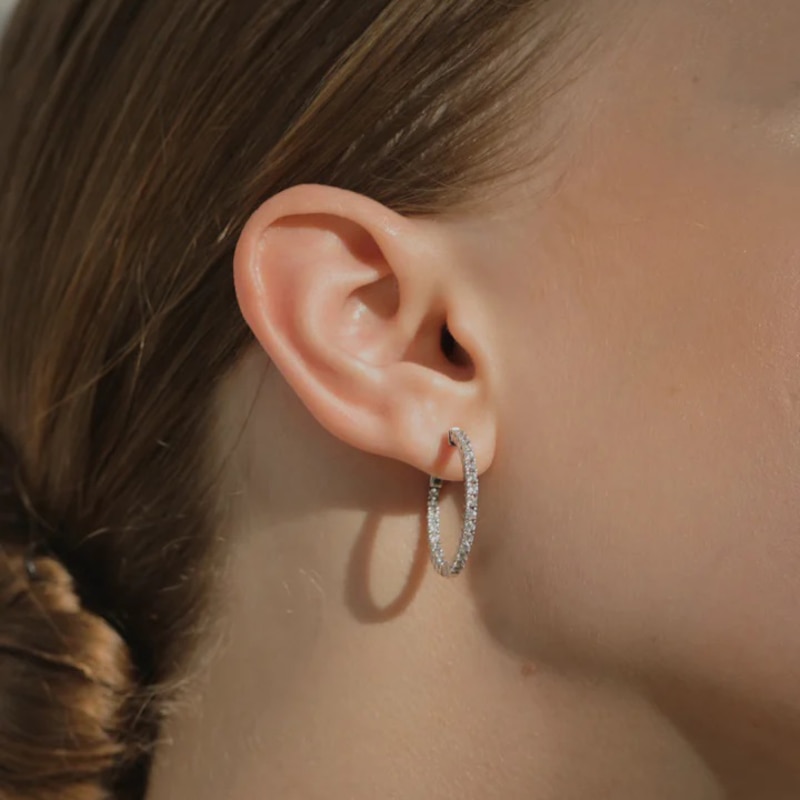 CARAT* LONDON Cassia Sterling Silver Small Hoop Earrings