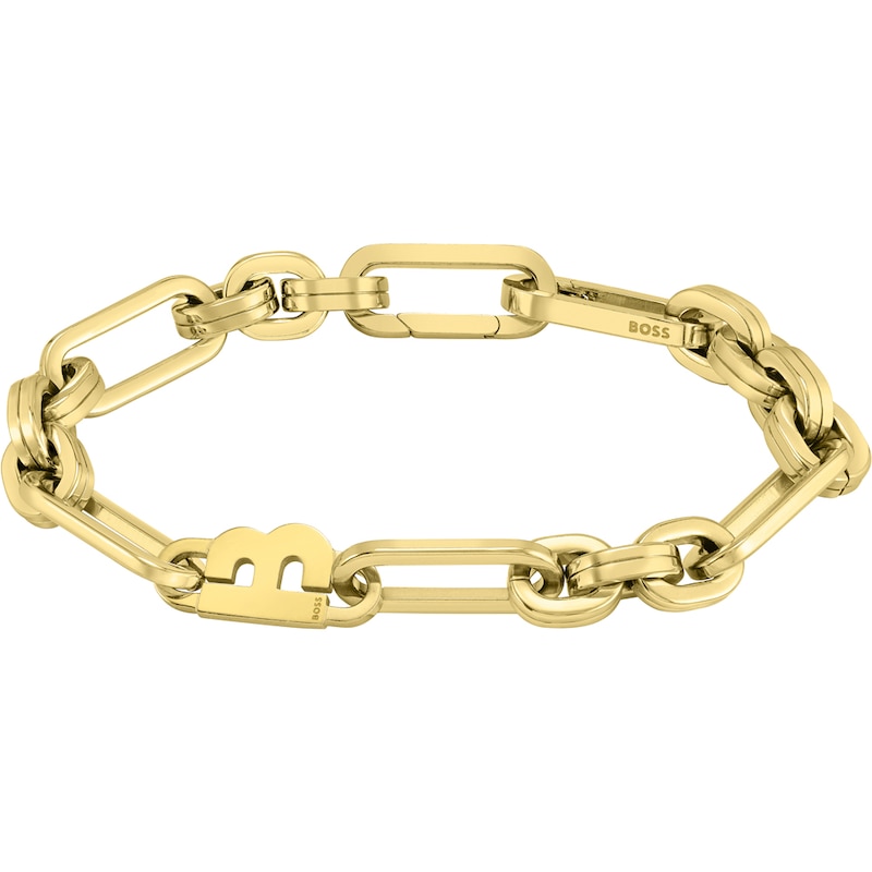 Main Image 1 of BOSS Hailey Ladies' Gold Tone 7&quot; Chain Bracelet