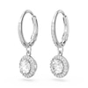 Thumbnail Image 2 of Swarovski Constella Rhodium Plated Halo Drop Earrings