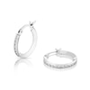 Thumbnail Image 0 of 9ct White Gold & Cubic Zirconia Channel Hoop Earrings