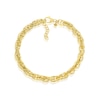 Thumbnail Image 1 of Sterling Silver & 18ct Gold Plated Vermeil Chunky Textured Link Chain Necklace