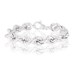 Sterling Silver 7&quot; Large Rope Chain Bracelet