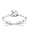 Thumbnail Image 1 of 9ct White Gold 0.40ct Diamond Illusion Set Solitaire Ring