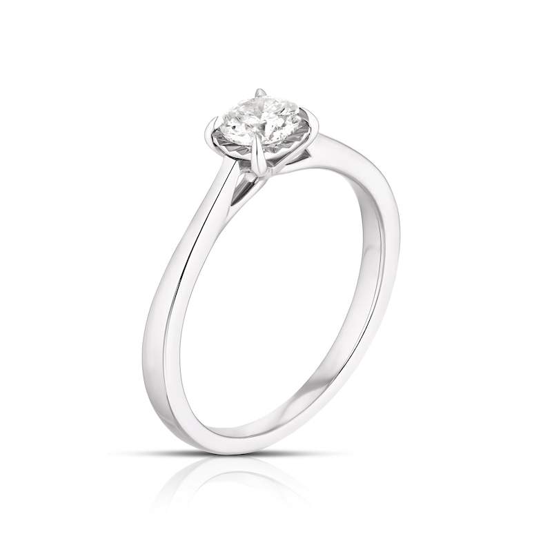 Main Image 2 of 9ct White Gold 0.40ct Diamond Illusion Set Solitaire Ring