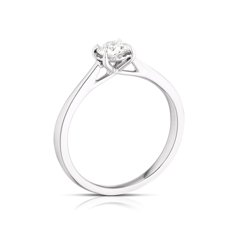 Main Image 3 of 9ct White Gold 0.40ct Diamond Illusion Set Solitaire Ring