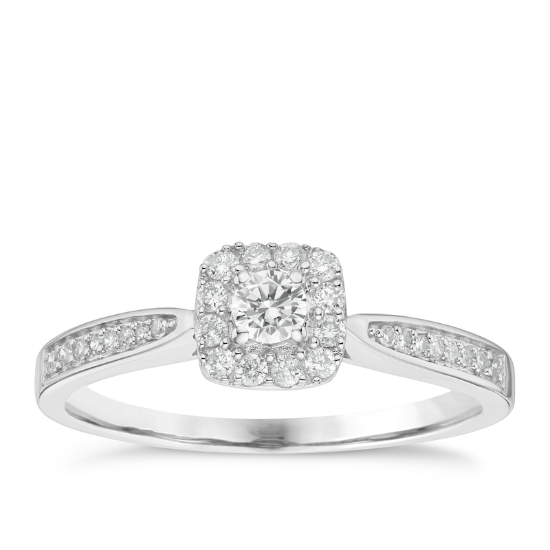 White Gold Halo Engagement Rings