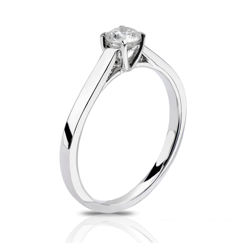 Main Image 2 of Platinum 0.25ct Diamond Four Claw Solitaire Ring