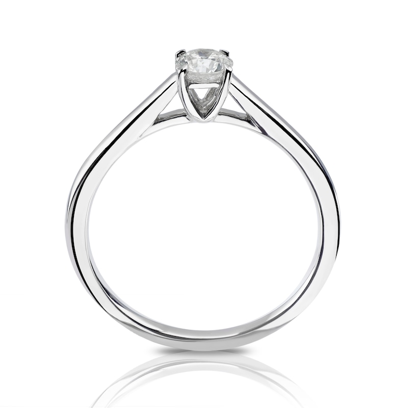 Main Image 3 of Platinum 0.25ct Diamond Four Claw Solitaire Ring