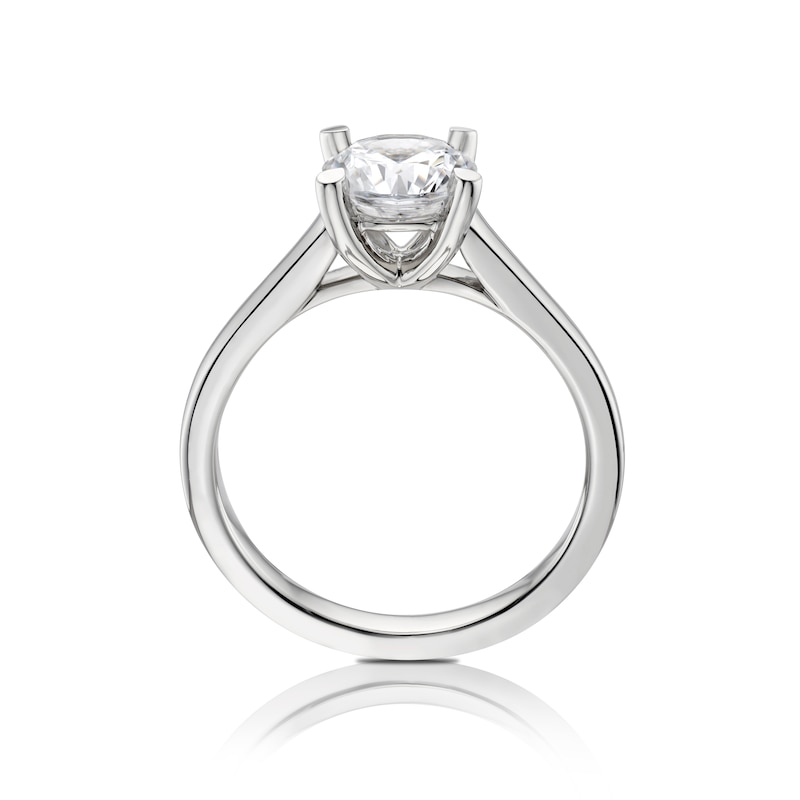 Platinum 1.25ct Diamond Four Claw Solitaire Ring
