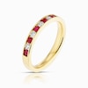 Thumbnail Image 1 of 18ct Yellow Gold Ruby & 0.15ct Diamond Eternity Ring