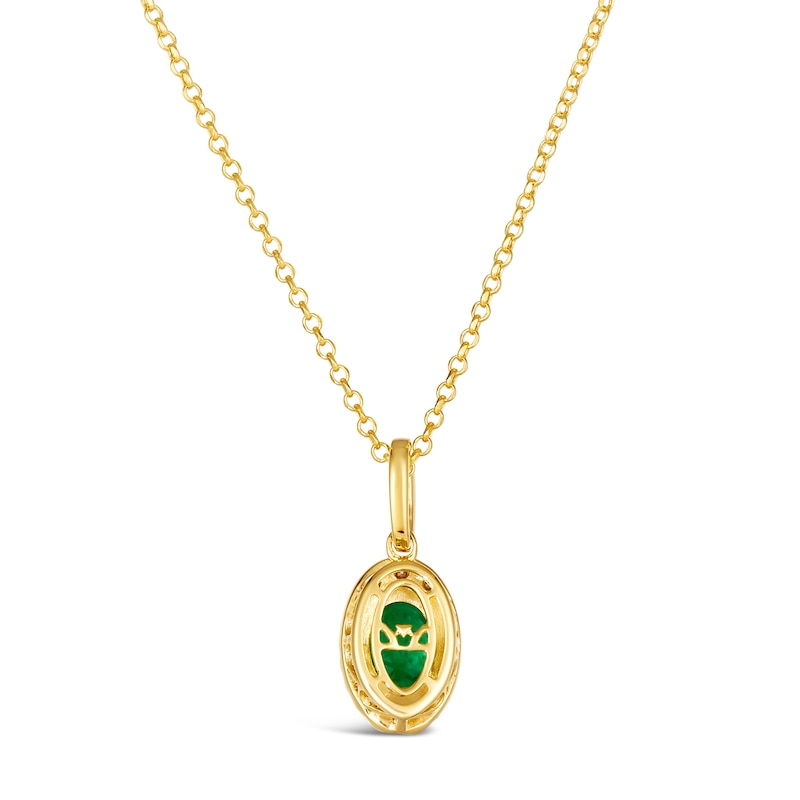 Le Vian 14ct Yellow Gold Emerald 0.29ct Diamond Pendant