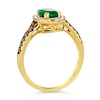 Thumbnail Image 3 of Le Vian 14ct Yellow Gold Emerald 0.45ct Diamond Ring