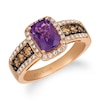 Thumbnail Image 0 of Le Vian 14ct Rose Gold Amethyst 0.58ct Diamond Ring