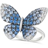 Thumbnail Image 0 of Le Vian Ombré 14ct White Gold Sapphire Butterfly Ring