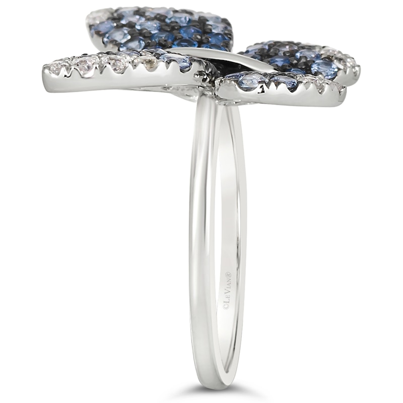 Le Vian Ombré 14ct White Gold Sapphire Butterfly Ring