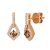 Thumbnail Image 1 of Le Vian 14ct Rose Gold 0.58ct Total Diamond Drop Earrings