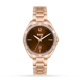 BOSS Felina Ladies' Rose Gold Tone Bracelet Watch