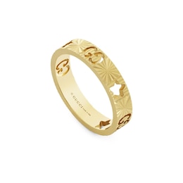 Gucci Icon 18ct Yellow Gold Star Ring (Size P)