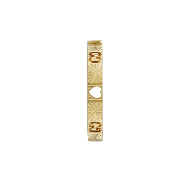 Gucci Icon 18ct Yellow Gold Diamond Ring Sizes K-L