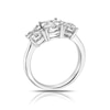 Thumbnail Image 2 of 9ct White Gold 0.50ct Total Diamond Cluster Trilogy Ring