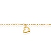 Thumbnail Image 1 of 9ct Yellow Gold 7 Inch Open Heart Charm Bracelet