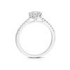 Thumbnail Image 2 of 9ct White Gold 0.50ct Total Diamond Oval Halo Ring