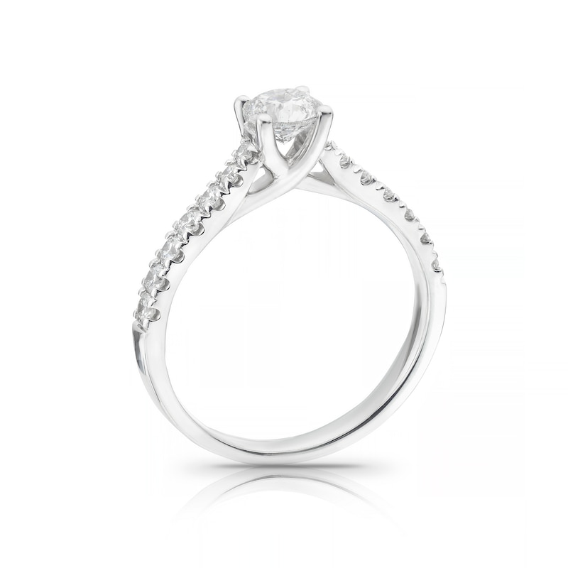 Platinum 0.75ct Total Diamond Solitaire Ring