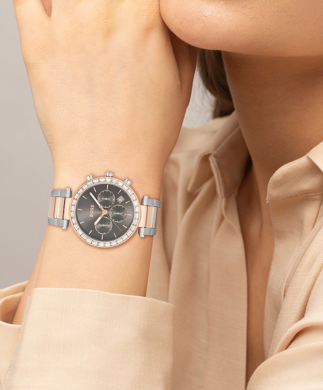 BOSS Andra Ladies' Two-Tone Stainless Steel Bracelet Watch