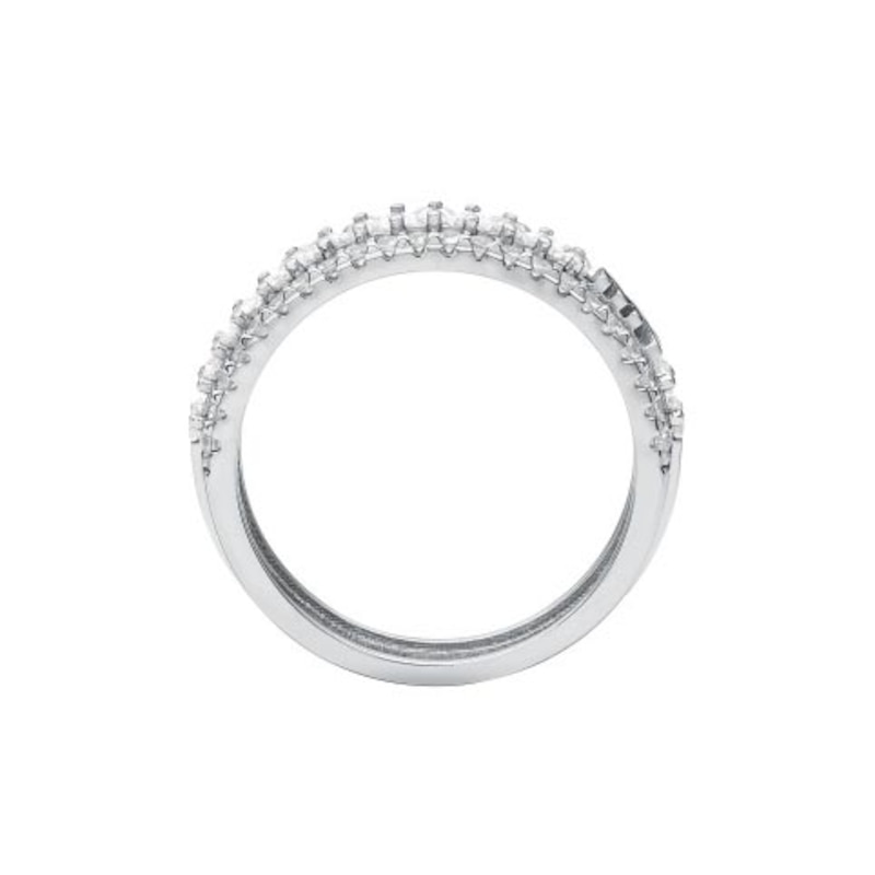 Michael Kors Brilliance Silver Cubic Zirconia Ring (Size M)